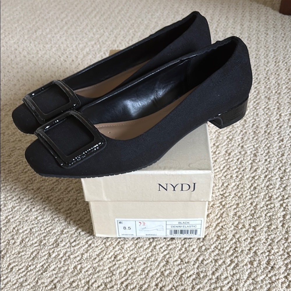 NYDJ Women's Baran Black Ballerina Flats